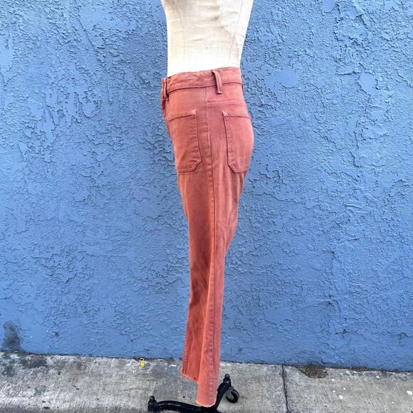 Vintage 70s Levis Patch Pocket Cropped Jeans in Peach Orange Size Xs/S Size 28 - Picture 8 of 9